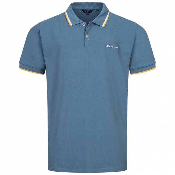 BEN SHERMAN Twin Tipped Mężczyźni Koszulka polo 0076270-NIEBIESKI CIEŃ