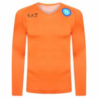 SSC Neapel EA7 Emporio Armani Heren Functioneel shirt met lange mouwen oranje EA7SSCN152-ORANJE