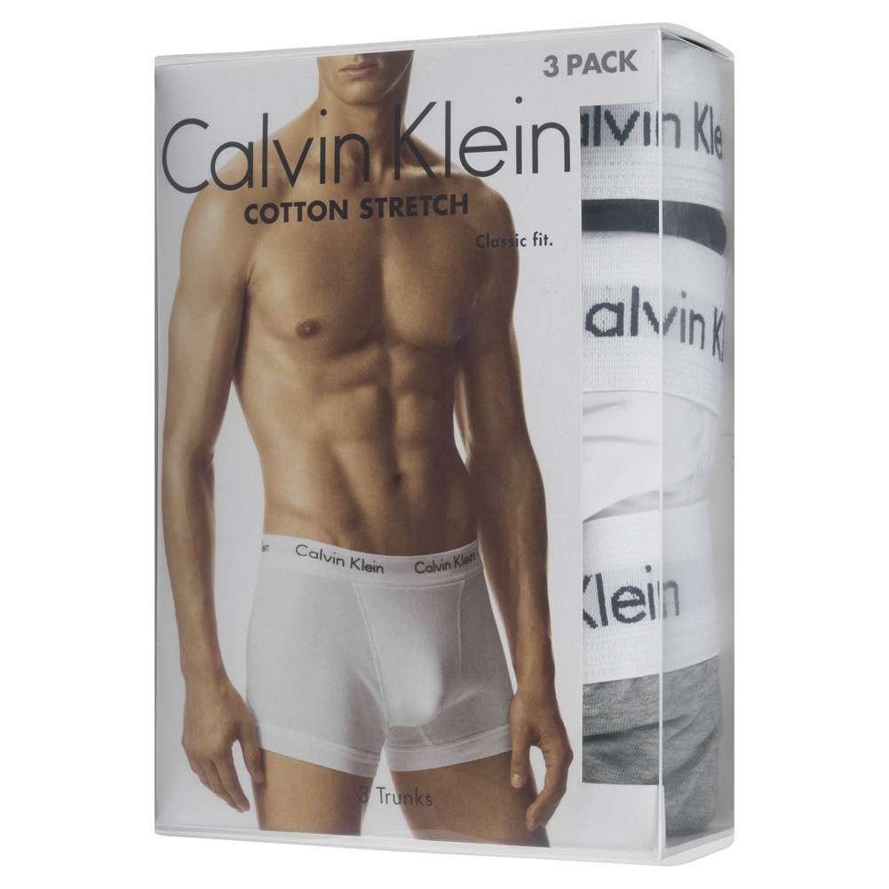 Calvin Klein Cotton Stretch Trunk Men Boxer Shorts Pack of 3 U2662G 998 SportSpar