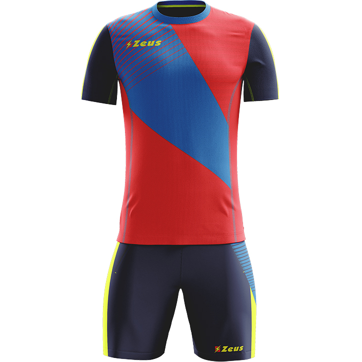 Zeus Kit Alex Men Football Kit with Shorts red royal blue | SportSpar.com