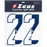 Zeus cyfry - Zestaw 1-22 do prasowania na pół granatowej 10 cm