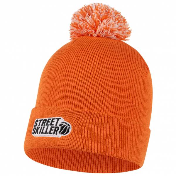 STREETSKILLER &quot;MVP&quot; Pompon Beanie Berretto con pon pon arancione