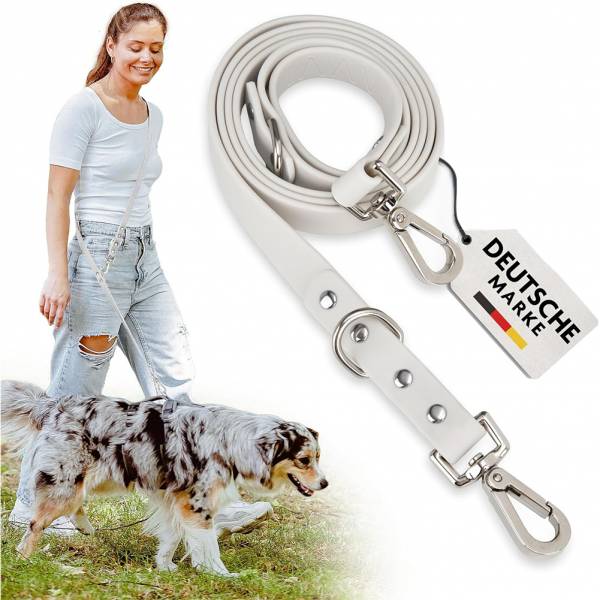 FAVVITY PET adjustable dog leash white