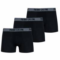 PIERRE CALVINI Hipster Uomo Boxer Set da 3 Nero 6130-B-4