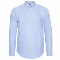 BEN SHERMAN Oxford Cotton Hombre Camisa de manga larga 1012796-AZUL