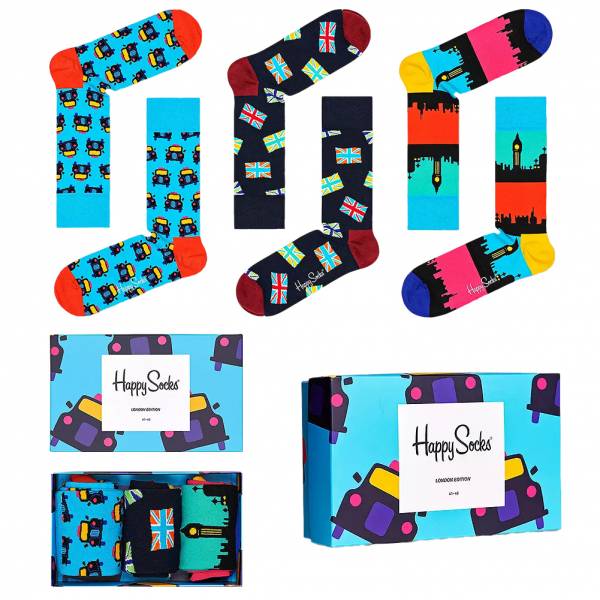 Image of Happy Socks London Edition Set regalo Calzini 3 paia SXLON08-6700064