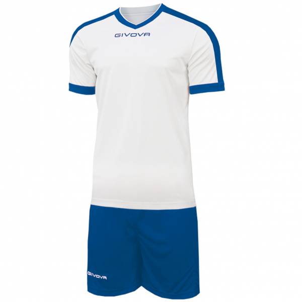 Фото - Футбольна форма Givova Koszulka piłkarska  Kit Revolution z krótkimi spodenkami biało-niebi 