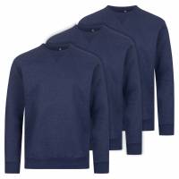 RUSSELL Authentic Melange Sweat Men Sweatshirt Pack of 3 0R260M0-Indigo Melange