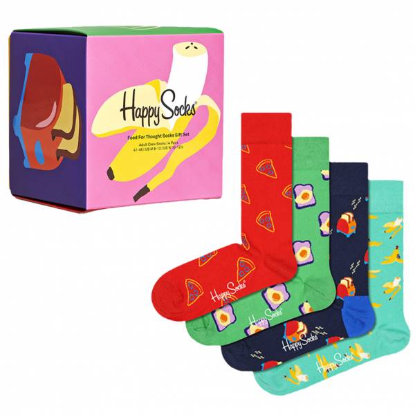 Image of Happy Socks Food For Thought Set regalo Calzini 4 paia XFFT09-0200064