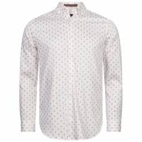 TED BAKER Ardea Dot Hombre Camisa de manga larga 272171-BLANCO