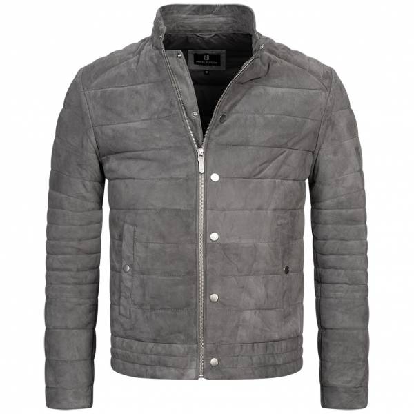 BORIS BECKER Hommes Veste en cuir 21WBBMLJT00004-GRIS