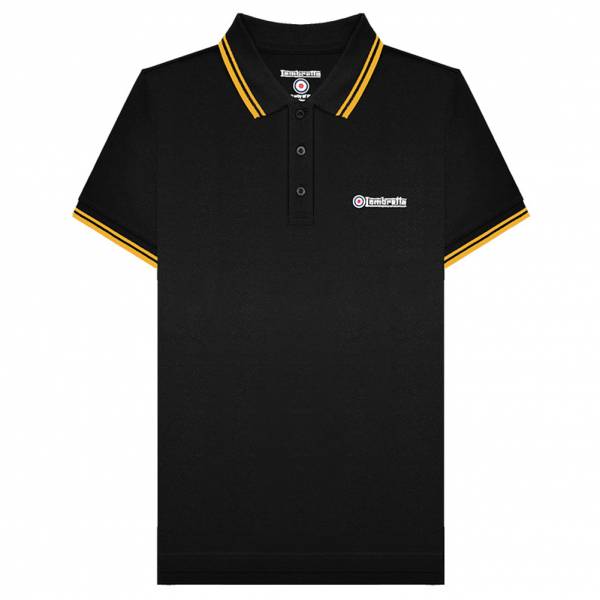 Lambretta Podwójna końcówka Mężczyźni Koszulka polo SS1608-2-BLK/ZŁOTY