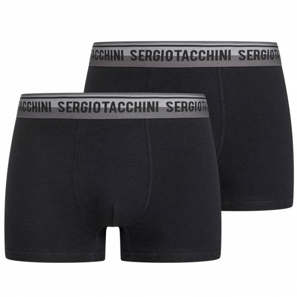 Sergio Tacchini Hommes Boxer-short Lot de 2 SA8859012-Noir