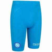 SSC Napoli Kappa Kombat Nusas Uomo Pantaloncini a compressione 303GBM0-AZZURRO