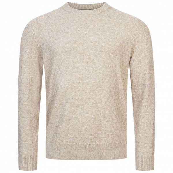 TED BAKER Loung Stitch Crew Cou Hommes Sweat-shirt 273063-MARRON-TAN