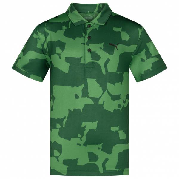 green puma golf shirt