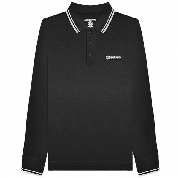 Lambretta Twin getipt Heren Poloshirt met lange mouwen SS3224-B/W