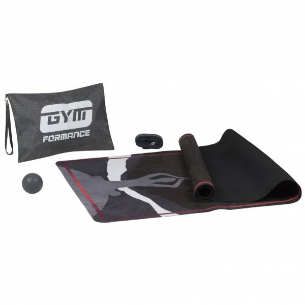 GYMFORMANCE Travel Yoga Mat Set Bag, Belt &amp; Fascia Ball 504296