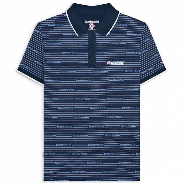 Image of Lambretta Repeat Logo Uomo Polo SS1221-NAVY064