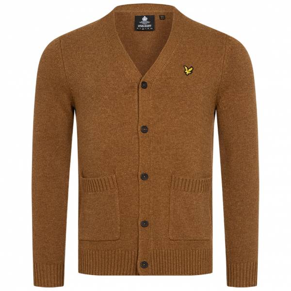 Lyle &amp; Scott Blend Cardigan Mężczyźni Rozpinany sweter z dzianiny z wełna KN1458V-W158