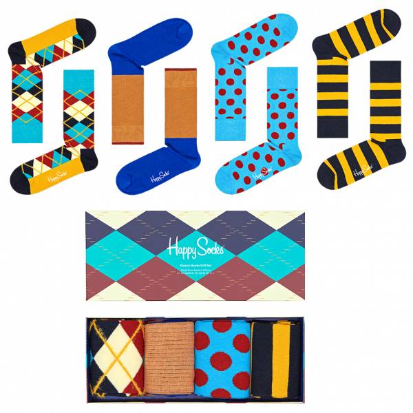 Image of Happy Socks Classic Gift Set regalo Calzini 4 paia XCCS09-6300064