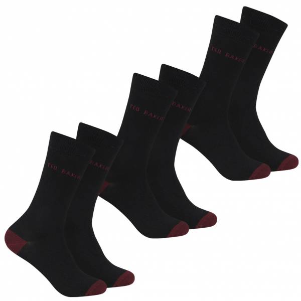 TED BAKER Burgy Hommes Chaussettes 3 paires 273706-NOIR