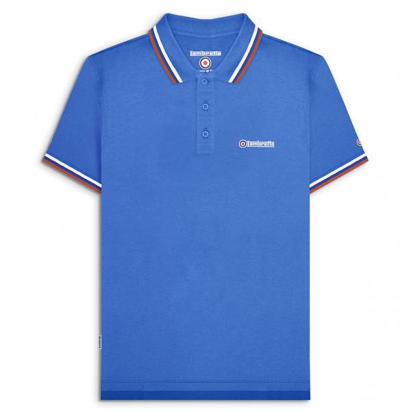 Lambretta Triple Tipped Herren Polo-Shirt SS1650-DK BL-W/SB/MR