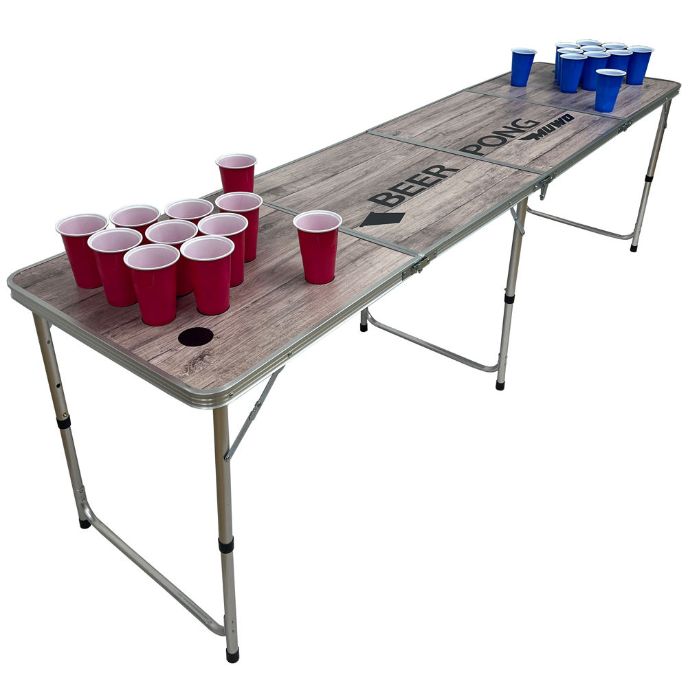 Bier-Pong Tisch inkl. 3 Spielbällen & 22 Plastikbechern (Länge 240cm x  Breit 60cm x Höhe 70, Spielgeräte - 1091568553 mieten