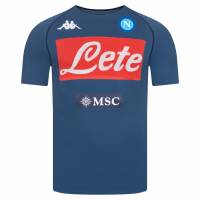 SSC Napoli Kappa Hommes Fonctionnel Maillot d'entraînement 3112P2W-BLEU PROFOND