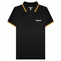 Lambretta Podwójna końcówka Mężczyźni Koszulka polo SS1608-2-BLK/ZŁOTY