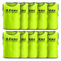Zeus Pack of 10 Training bib neon yellow