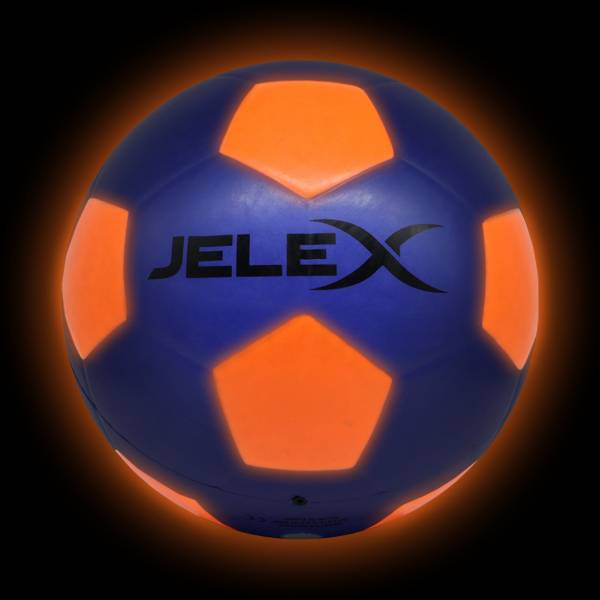 Image of JELEX "Neon" Luce LED Pallone da calcio blu/arancione064