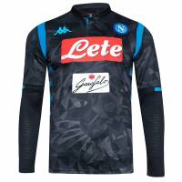 SSC Napoli Kappa Kombat Gara Hommes Maillot à manches longues 3032TE0-NOIR FANTASY