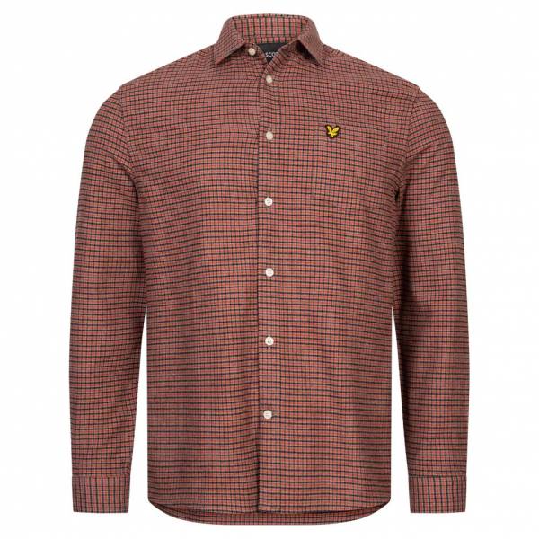 Lyle i Scott Brushed Cotton Mężczyźni Koszula z długim rękawem LW1403V-W280