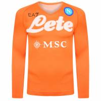 SSC Neapel EA7 Emporio Armani Heren Functioneel shirt met lange mouwen oranje EA7SSCN39-ORANJE