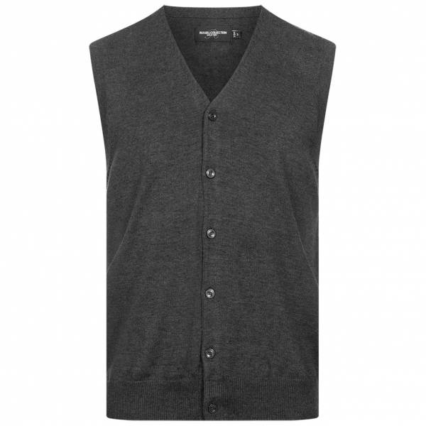 RUSSELL Men Cardigan Waistcoat 0R719M0-Charcoal-Marl