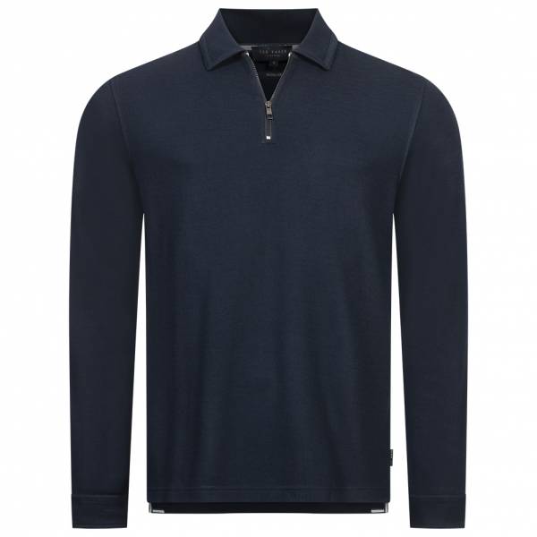 TED BAKER Karpol Soft Touch Heren Sweatshirt met kraag 269623-MARINEBLAUW