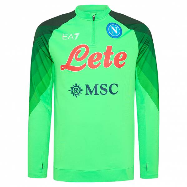 SSC Neapel EA7 Emporio Armani 1/4 rits Heren Training sweater groen EASSCN23T05-GROEN