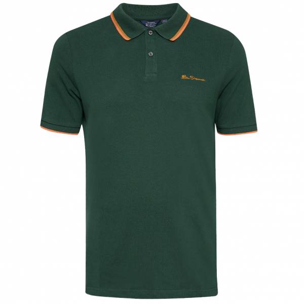 BEN SHERMAN Twin Tipped Mężczyźni Koszulka polo 0076270-CIEMNOZIELONY