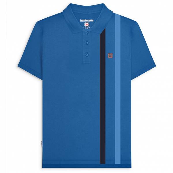 Lambretta Cut &amp; Sew Mężczyźni Koszulka polo SS1222-DK NIEBIESKI