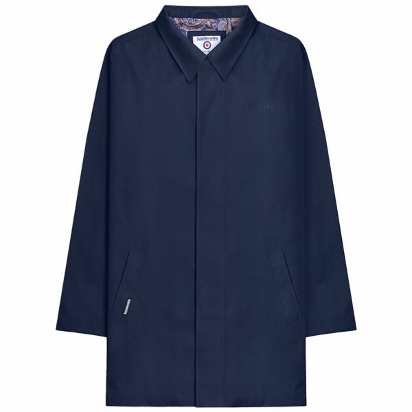 Image of Lambretta Coated Mac lungo Uomo Cappotto LAMB1000-NAVY064