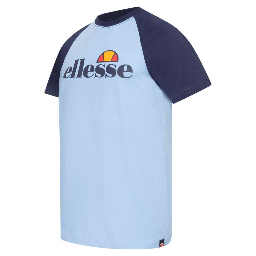 ellesse Piave Raglan Hommes T shirt SBS07393 Navy Bleu clair sport outlet