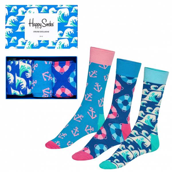 Image of Happy Socks Cruise Gift Set regalo Calzini 3 paia SXCRU08064